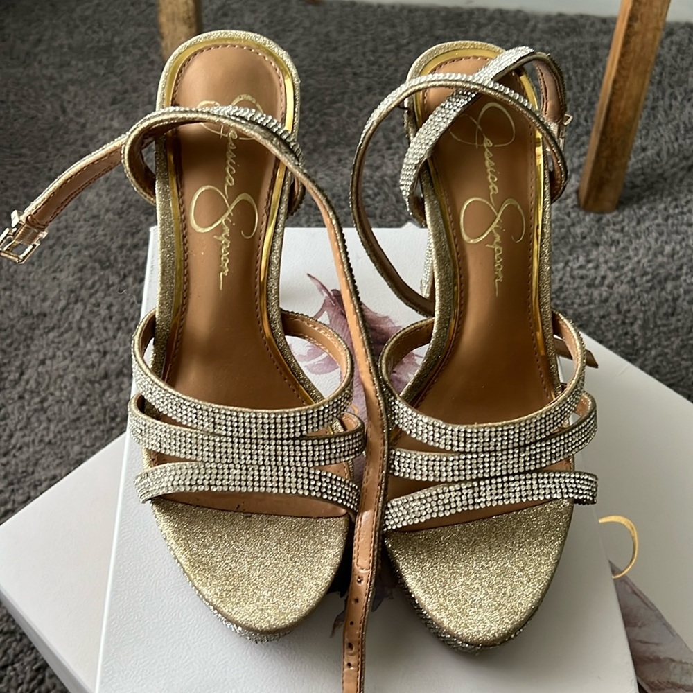 Jessica Simpson Bedazzled High Heels